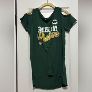 Green Bay Packers Women's Cold Shoulder Top‎ size Small NFL